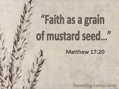 Matthew 17:20 Faith As A Grain Of Mustard Seed (utmost)10:31